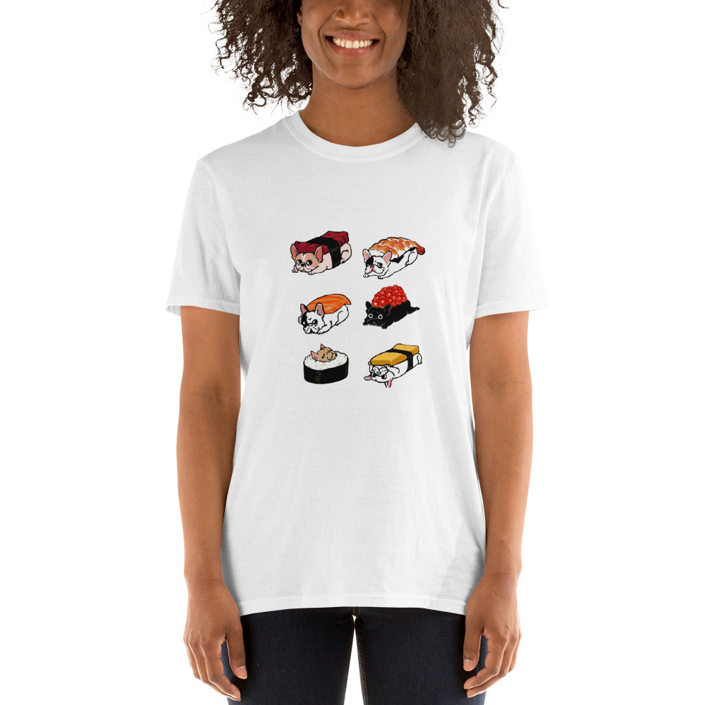 Frenchie Sushi T Shirt for men and women