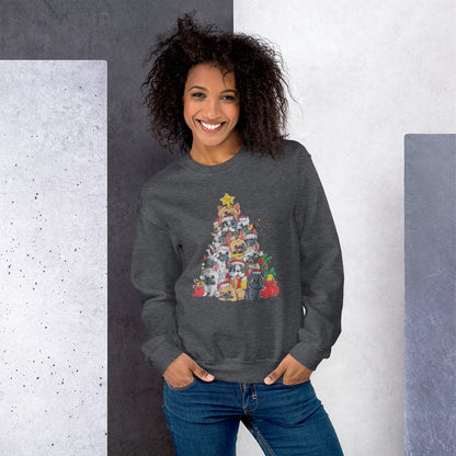 Christmas Tree - Unisex Sweatshirt - Frenchie Bulldog Shop