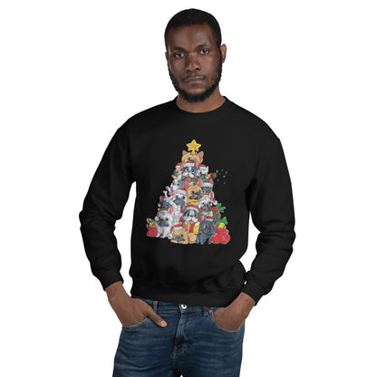 Christmas Tree - Unisex Sweatshirt - Frenchie Bulldog Shop