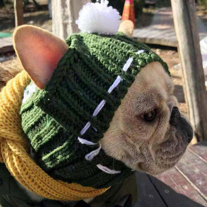 Winter Woolen Hat for French Bulldog - Frenchie Bulldog Shop