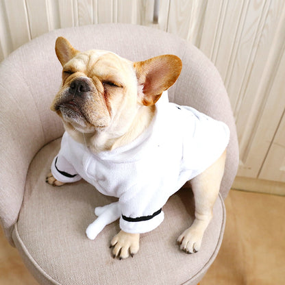 Bathrobe for French Bulldog (WS58) - Frenchie Bulldog Shop