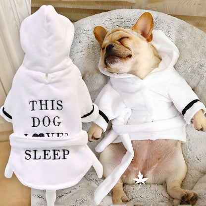 Bathrobe for French Bulldog (WS58) - Frenchie Bulldog Shop