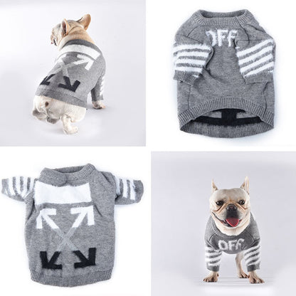 Knitted Winter Sweater for French Bulldog (WS313) - Frenchie Bulldog Shop