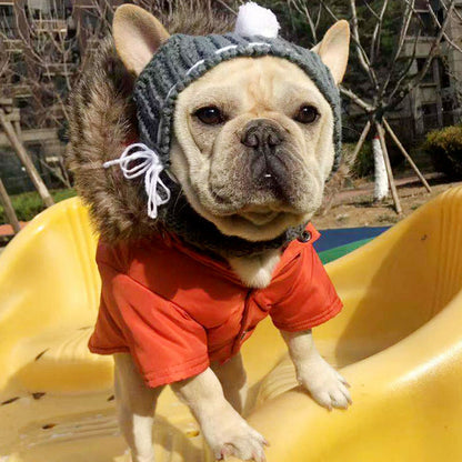 Winter Woolen Hat for French Bulldog - Frenchie Bulldog Shop