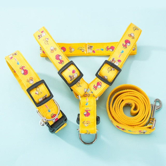 Bee Step In Dog Harness And Leash Set