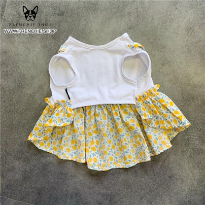 Frenchie Summer Dress Floral Design (W308) - Frenchie Bulldog Shop