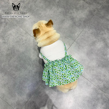 Frenchie Summer Dress Floral Design (W308) - Frenchie Bulldog Shop