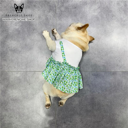 Frenchie Summer Dress Floral Design (W308) - Frenchie Bulldog Shop