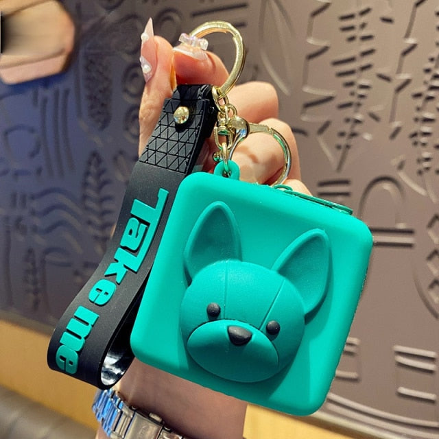 French Bulldog Love PU Leather Keychains