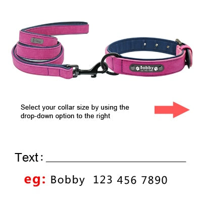 Personalised Collar with Leash - Frenchie Bulldog Shop