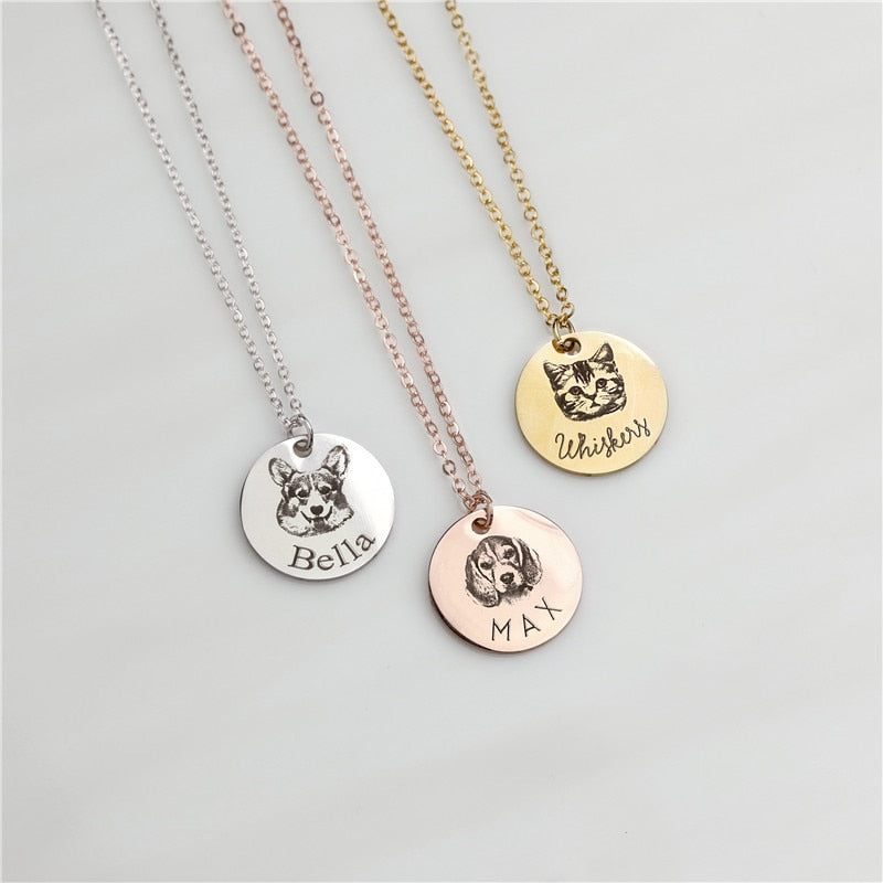 Custom Pet Portrait Dog Necklace for Mom Dog and Cat Necklace Pet Lover  Personalized Gift Dog Mom Necklace Dog Pet Gifts Custom Necklace - Etsy